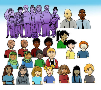 Genetics Traits and Family PEOPLE 163 Pc. Clip-Art Set! Great For NGSS!