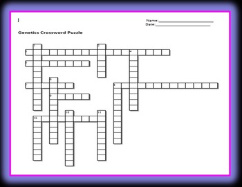 Genetics Unit Crossword Puz... by Science from Murf LLC | Teachers Pay