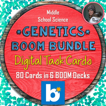 Preview of Genetics Vocabulary Bundle of BOOM Decks: Digital Task Cards for Middle School