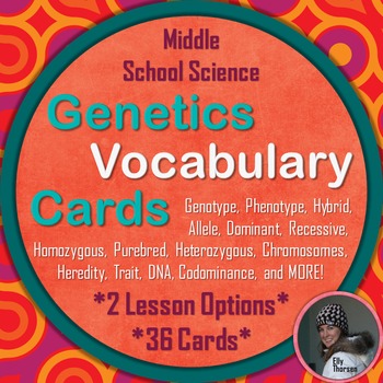 Preview of Genetics Vocabulary: Card Sorting Activity and Flashcards