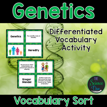 Preview of Genetics Vocabulary Sort