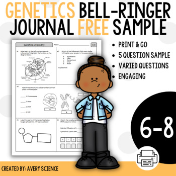 Preview of Genetics and Heredity Bell Ringer Journal Free Sample