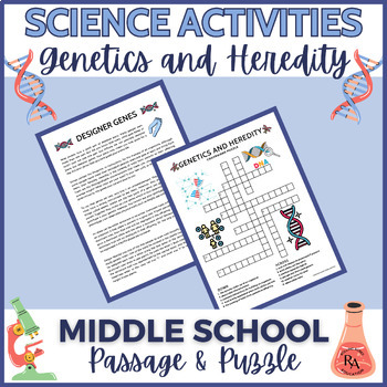 Preview of Genetics and Heredity: Informational Text and Crossword Puzzle FREE