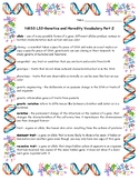 Genetics and Heredity-NGSS LS3 Vocabulary Part 2