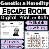 Genetics & Heredity Activity: Biology Escape Room Game (wi