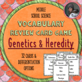 Genetics and Heredity Vocabulary Game Cards Activity for Science