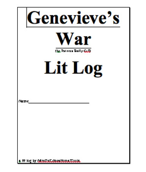 Preview of Genevieve's War Lit Log