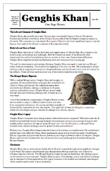 Preview of Genghis Khan: Front Page History