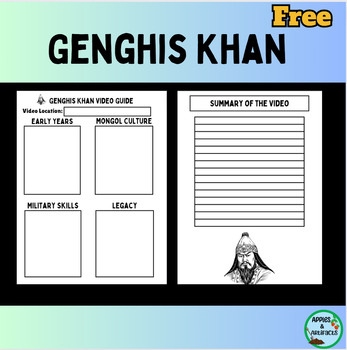 Preview of Genghis Khan Video Graphic Organizer
