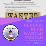 Genghis Khan Wanted Poster