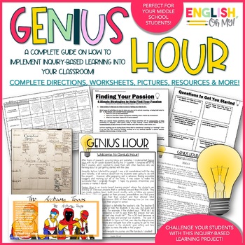 Preview of Genius Hour, 20% Time, Inquiry Based Learning, Project Based Learning