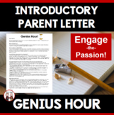Genius Hour Parent Letter