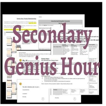 Preview of Genius Hour/Passion/20% Time Project for SECONDARY SCHOOLS