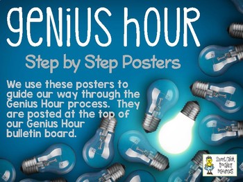 Preview of Genius Hour - Posters to Guide Kids through the Process - FREE!