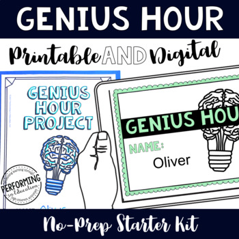 Preview of Genius Hour Printable & Google Classroom 3rd-6th | Full Resource