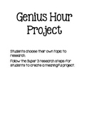 Genius Hour Project for 2nd/3rd Grade