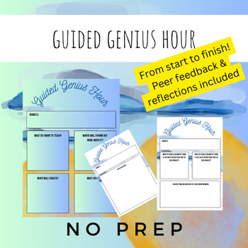 Preview of Project based learning Genius Hour worksheet Passion Projects 20time