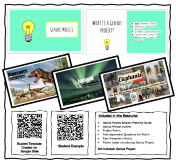 Preview of Genius Projects (Planning Guide, Rubrics, Student Examples, Project Template)