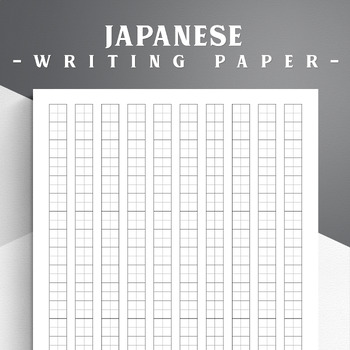 Genkoyoshi Writing Paper. Kanji Practice Paper. Japanese Writing Paper.
