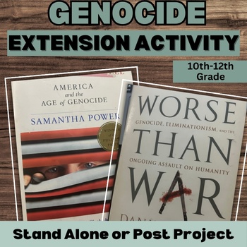 Preview of Genocide Extension Activity | Genocide Project | Guided Reading| 10th,11th,12th