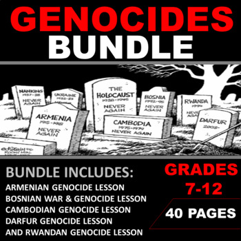 Preview of Genocides Bundle: Bosnian, Armenian, Cambodian, Darfur, Rwandan Genocides
