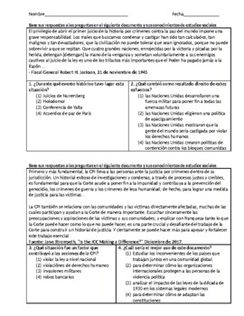 Preview of Genocides and Human Rights Violations Test (Spanish Version)