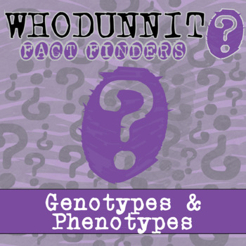 Preview of Genotypes & Phenotypes Whodunnit Activity - Printable & Digital Game Options