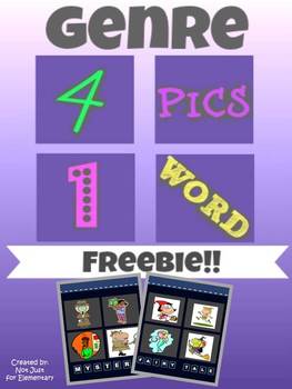 Preview of Genre: 4 PICS 1 WORD Powerpoint Game {FREEBIE}
