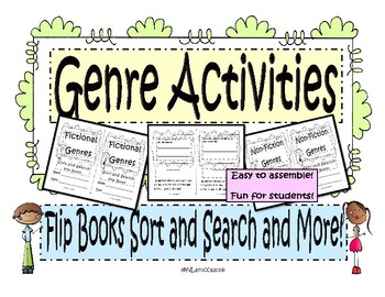 Preview of Genre Activities Flip Book Sort and Search and More!