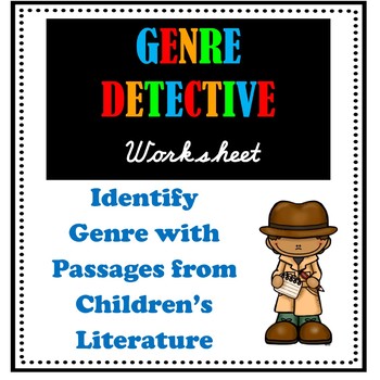 Preview of Genre Detective Practice Worksheet - Identifying Genre Based on Reading Passage