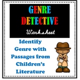 Genre Detective Practice Worksheet - Identifying Genre Bas