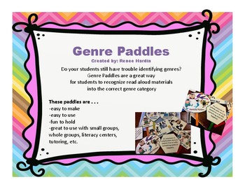 Genre Game Paddles by Renee Hardin Teachers Pay Teachers