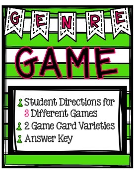 Preview of Genre Game Set with Three Game Versions {Great for Centers}