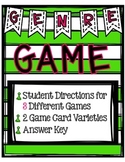 Genre Game Set with Three Game Versions {Great for Centers}