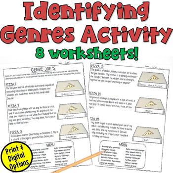 Preview of Genres Identification and Writing Activities: 8 Worksheets