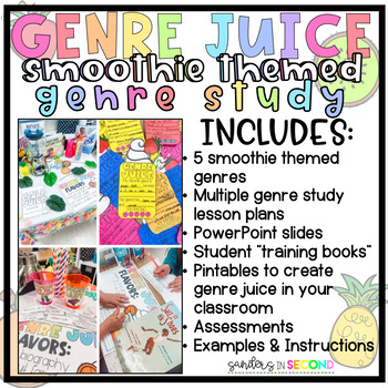 Preview of Genre Juice- Smoothie Themed Genre Study