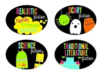 genre library labels by ladybugs teacher files tpt