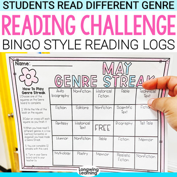 Preview of End of Year Summer Reading Challenge Log Alternative Reading Log Bingo Template