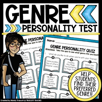 Preview of Genre Personality Test: Paper & Digital