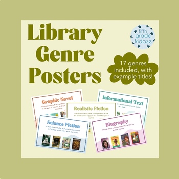 Preview of Genre Posters // Fiction and Nonfiction Posters for Classroom Library
