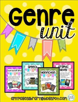 Preview of Genre Posters, I Have..Who Has game, Matching Center, Library Lesson