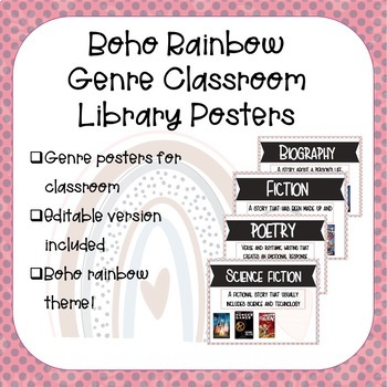 Preview of Genre Posters for Classroom