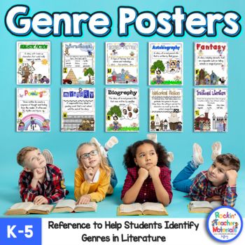 Preview of Genre Posters with  Individual Reference Page: Back to School 