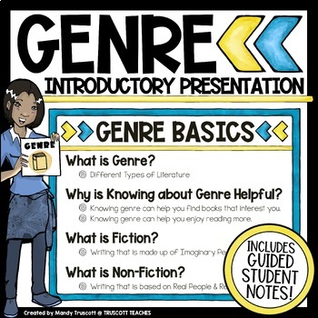 Preview of Genre Introductory Presentation & Guided Student Notes: Print & Digital