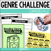 Genre Reading Challenge for Kindergarten, 1st, and 2nd Grade