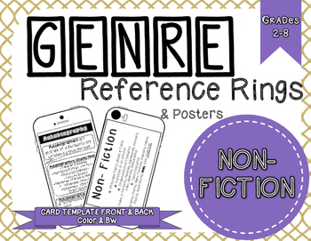 Preview of Genre Reference Rings & Poster Set: Non-Fiction Texts (12 Types)