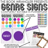 Genre Signs, Bookmarks and Gallery Walk (Editable)