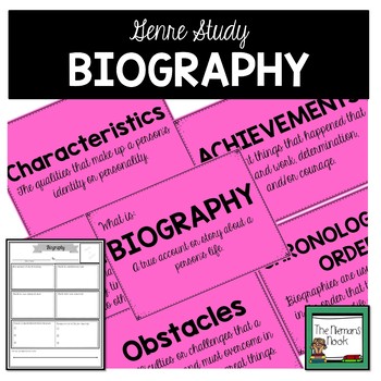Preview of Genre Posters and Activities for Biography