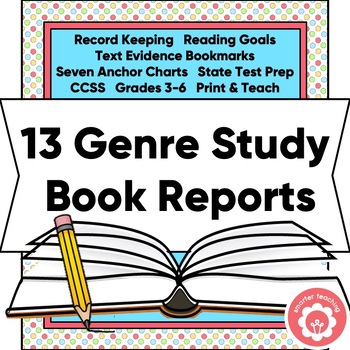 Preview of Genre Study Book Reports and ELA Support Materials CCSS Grades 3-6 Print. Teach.