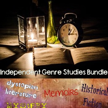 Preview of Genre Study Bundle - Dystopias, Memoirs, Mysteries, & Historical Fiction